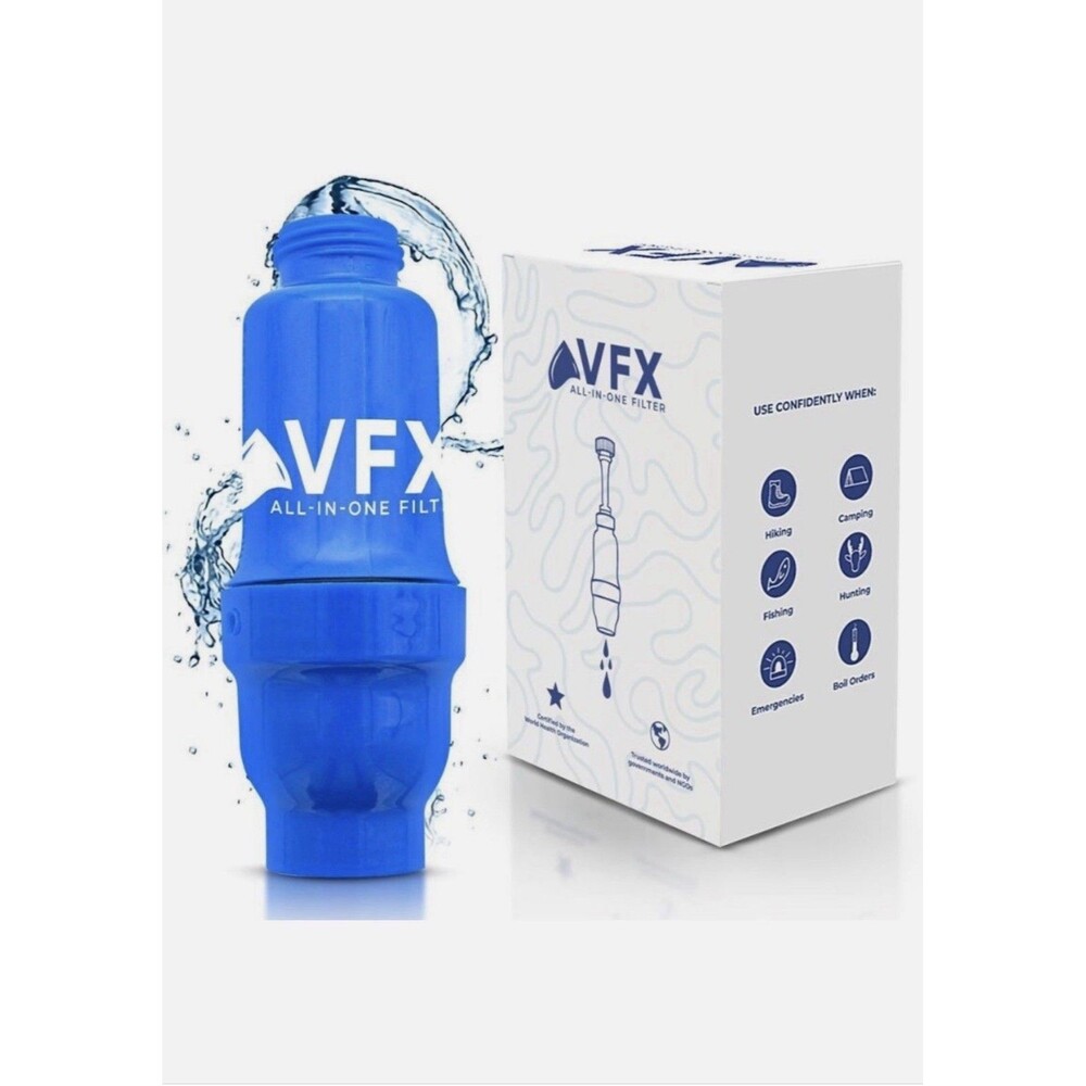 VFX All-in-One Portable Water Filter Survival Water Purifier for Outdoors